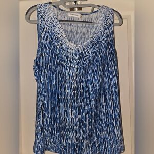 Blue Patterned Women's Top